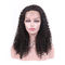 칠흑색 진짜 처녀 머리 레이스 가발, 100닢의 인간적인 가득 차있는 레이스 가발 비꼬인 꼬부라진 협력 업체